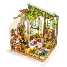 Robotime DIY Doll House with Furniture Children Adult Green Miniature Dollhouse Wooden Kits Assemble Toy Xmas Brithday Gifts (Color: DG108 Millers Garden)