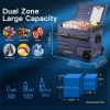 Car Refrigerator, RV Car Fridge Dual Zone WIFI APP Control, Portable Freezer, 48 Quart (45L)Car Cooler 12/24V DC and 100-240V AC