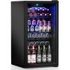 Beverage Refrigerator Cooler-120 Cans Freestanding Mini Fridge Cooler with Glass Door, Adjustable Shelves & Digital Temperature